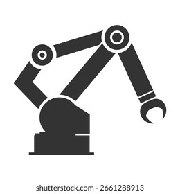 Robotic Arm Icon Automation and Industrial Robot Vector Illustration