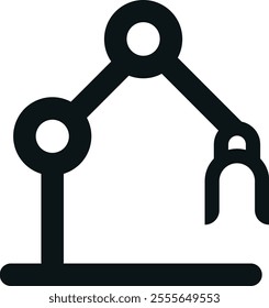 Robotic Arm Icon Design stroke