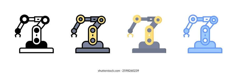 Robotic Arm Icon Element For Design