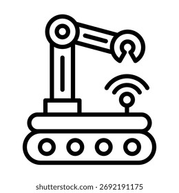 Robotic Arm Icon Element For Design