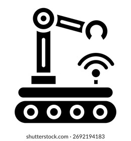 Robotic Arm Icon Element For Design