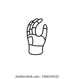 Robotic arm icon. Element of prosthetics thin line icon