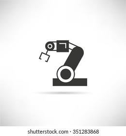 robotic arm icon, industrial robot icon, robot icon, rescue robot, robot hand vector, 