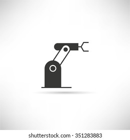 robotic arm icon, industrial robot icon, robot icon, rescue robot, robot hand vector, 