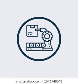 Robotic arm icon isolated on white background. Robotic arm icon in trendy design style. Robotic arm vector icon modern and simple flat symbol for web site, mobile, logo, app