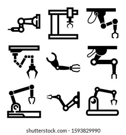 robotic arm icon isolated sign symbol vector illustration - Collection of high quality black style vector icons
