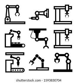 robotic arm icon isolated sign symbol vector illustration - Collection of high quality black style vector icons
