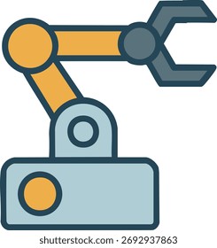 Robotic arm icon representing automation and industry