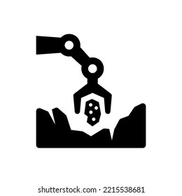 Robotic arm icon (Simple vector illustration)