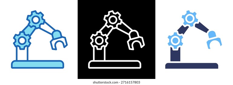 Ilustración vectorial de triplestyle Robotic Arm Icon