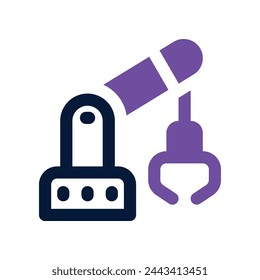robotic arm icon. vector dual tone icon for your website, mobile, presentation, and logo design.