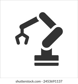 Robotic arm Icon, Vector Graphics