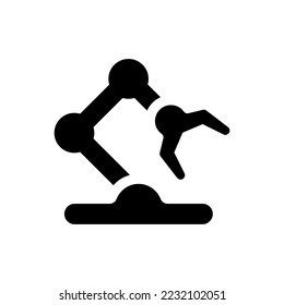 Robotic arm icon (vector illustration)