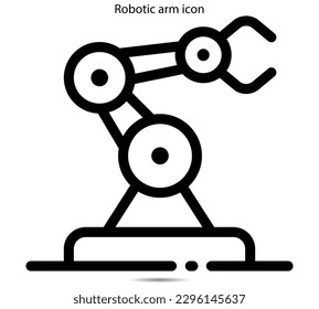 Robotic arm icon vector illustration graphic on background
