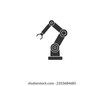 Robotic arm icon. Vector illustration.