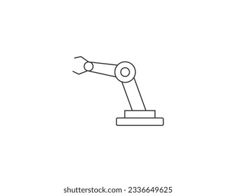 Robotic arm icon. Vector illustration.