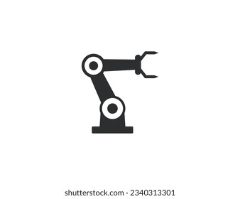 Robotic arm icon. Vector illustration.