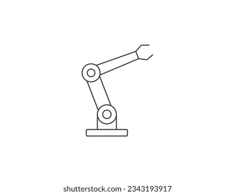 Icono de brazo robótico. Ilustración vectorial.
