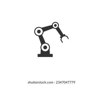 Robotic arm icon. Vector illustration.