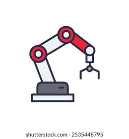 robotic arm icon vector illustration