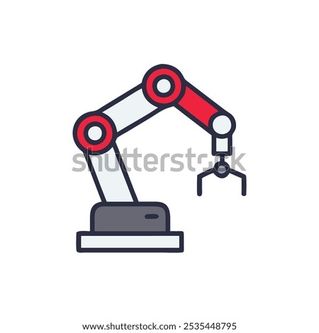 robotic arm icon vector illustration