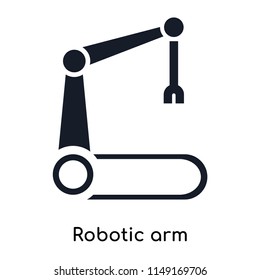 Robotic arm icon vector isolated on white background for your web and mobile app design, Robotic arm logo concept