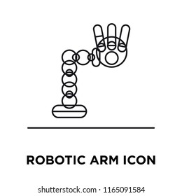 Robotic arm icon vector isolated on white background, Robotic arm transparent sign