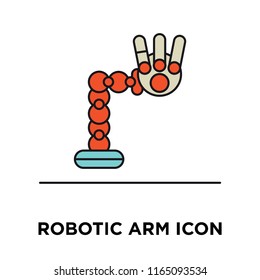 Robotic arm icon vector isolated on white background, Robotic arm transparent sign , technology symbols
