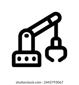 robotic arm icon. vector line icon for your website, mobile, presentation, and logo design.