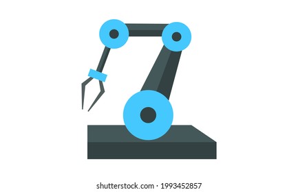 Robotic arm icon vector sign and symbol isolated on white background, Robotic arm logo concept