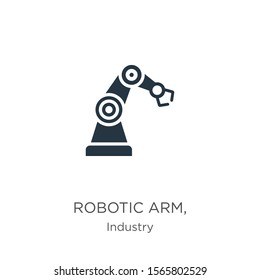 Robotic arm, icon vector. Trendy flat robotic arm, icon from industry collection isolated on white background. Vector illustration can be used for web and mobile graphic design, logo, eps10