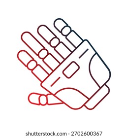 Icono de brazo robótico con Vector de fondo blanco