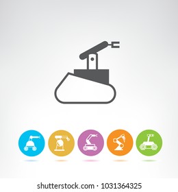 robotic arm icons set