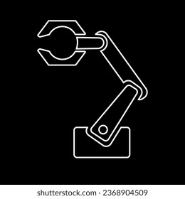 Robotic arm for industrial applications vector illustration
