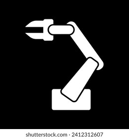 Robotic arm for industrial applications vector illustration