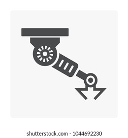 Robotic arm, industrial robot system vector icon. Consist of mechanical arm, electronic, hydraulic. Control by automation technology. For industry i.e. assembly, manufacturing, cnc, production process