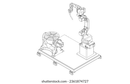 brazo robótico para robot de soldadura industrial