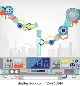 Robotic arm in the laboratory