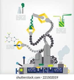 Robotic arm in the laboratory