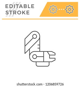 Robotic arm line icon