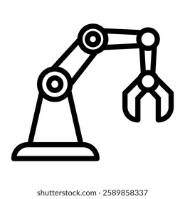 Robotic Arm Line Icon Design For Personal And Commercial use