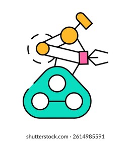 robotic arm line icon vector. robotic arm sign. isolated symbol illustration