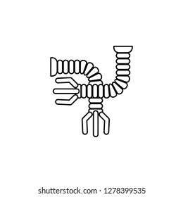 Robotic arm machine icon Vector icon