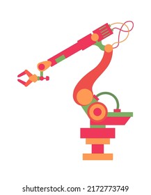 Robotic arm manipulator. Vector illustration