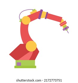 Manipulador de brazo robótico. Ilustración del vector