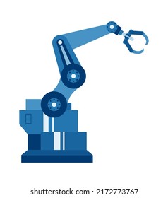 Robotic arm manipulator. Vector illustration