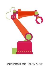 Robotic arm manipulator. Vector illustration