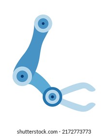 Manipulador de brazo robótico. Ilustración del vector