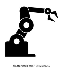 Robotic arm or Mechanical arm icon. Robot arm vector illustration