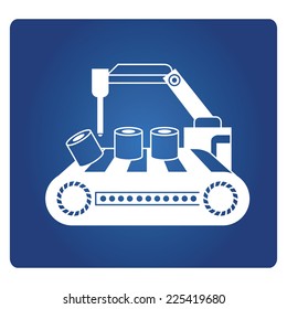 robotic arm for packing in manufacturing process, production line